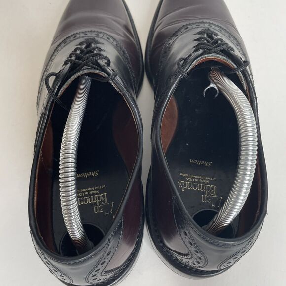 Allen Edmonds Mens Shelton 9B Black/Burgundy Oxford Saddle Shoe 8271 main image 7